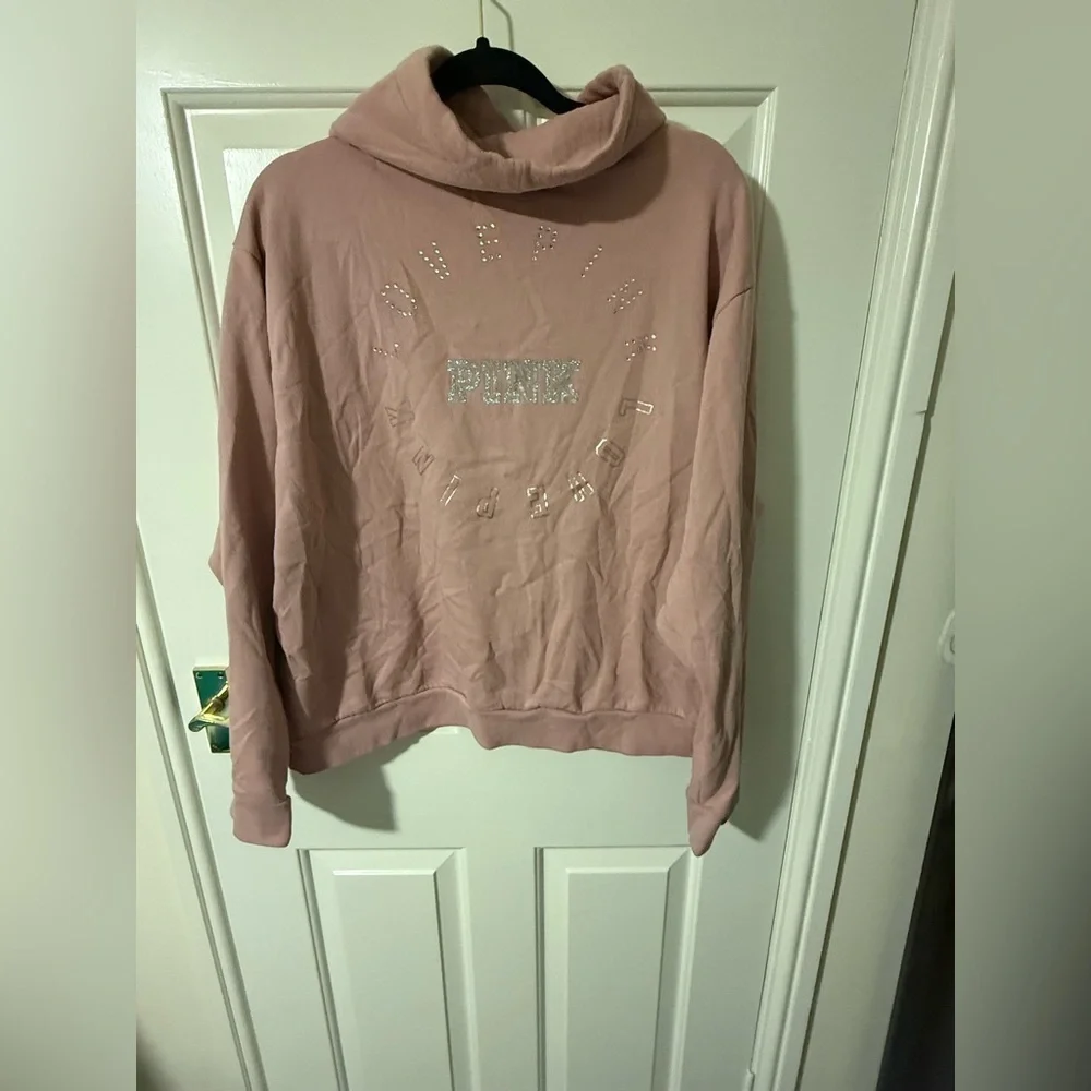 2/$35 Victoria's Secret Pink Bling Cowl Neck Pullover xl